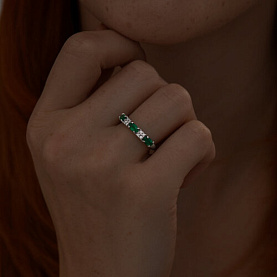 Кольцо SOKOLOV - Серебро 925, Агат, Фианит (арт. 92012026)