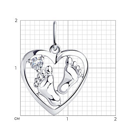 Подвеска Diamant - Серебро 925, Фианит (арт. 94-130-01161-1)