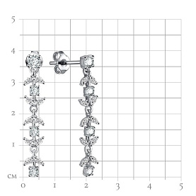 Серьги Talant - Серебро 925, Фианит (арт. 12-72-0001-15601)