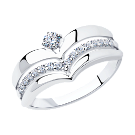 Кольцо SOKOLOV - Серебро 925, Фианит (арт. 94011839)