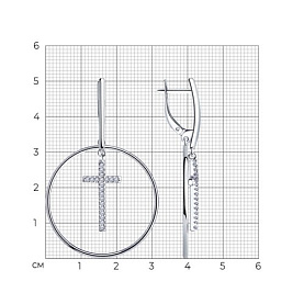 Серьги SOKOLOV - Серебро 925, Фианит (арт. 94023796)