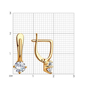 Серьги SOKOLOV - Серебро 925, Фианит (арт. 93020907)