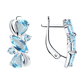 Серьги SOKOLOV - Серебро 925, Топаз (арт. 92021801)