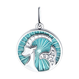 Подвеска Diamant - Серебро 925, Фианит, Эмаль (арт. 94-130-02328-1)