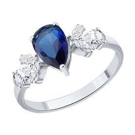Кольцо SOKOLOV - Серебро 925, Фианит (арт. 94014892-91)