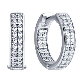 Серьги SOKOLOV - Серебро 925, Фианит (арт. 94025840)