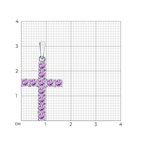 Подвеска SOKOLOV - Серебро 925, Аметист (арт. 92030512)