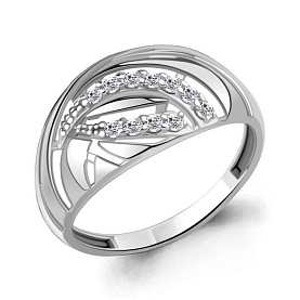 Кольцо Аквамарин - Серебро 925, Фианит (арт. 64690А.5)