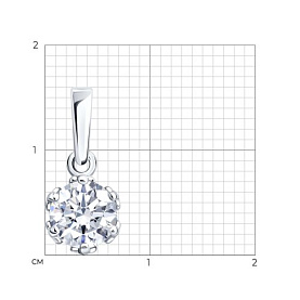 Подвеска SOKOLOV - Серебро 925, Фианит (арт. 94033391)