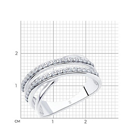 Кольцо SOKOLOV - Серебро 925, Фианит (арт. 94012043)