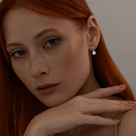 Серьги SOKOLOV - Серебро 925, Фианит (арт. 94025263)