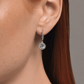 Серьги SOKOLOV - Серебро 925, Фианит (арт. 94026340-91)