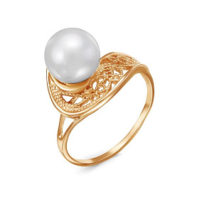 Кольцо Красная пресня - Серебро 925, Жемчуг имитация (арт. 23611619)