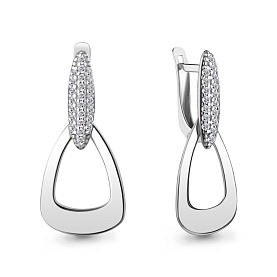 Серьги Аквамарин - Серебро 925, Фианит (арт. 49926А.5)