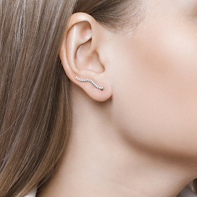 Серьги SOKOLOV - Серебро 925, Фианит (арт. 94023860)