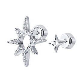 Серьги SOKOLOV - Серебро 925, Фианит (арт. 94025746)