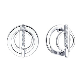 Серьги SOKOLOV - Серебро 925, Фианит (арт. 94023896)