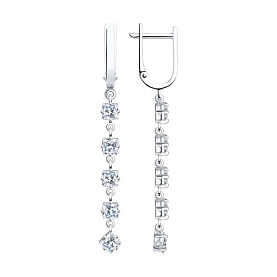 Серьги SOKOLOV - Серебро 925, Фианит (арт. 94020516)