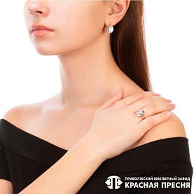 Кольцо Красная пресня - Серебро 925, Фианит (арт. 23812371)