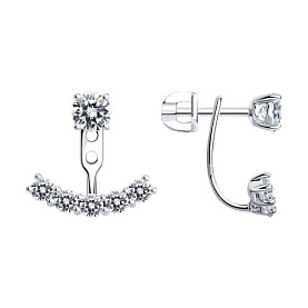 Серьги SOKOLOV - Серебро 925, Фианит (арт. 94025877)