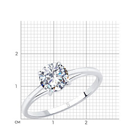 Кольцо SOKOLOV - Серебро 925, Фианит (арт. 94012845)