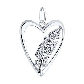 Подвеска SOKOLOV - Серебро 925, Фианит (арт. 94033184)