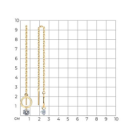 Серьги SOKOLOV - Серебро 925, Фианит (арт. 93022157)