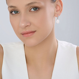 Серьги Diamant - Серебро 925, Фианит (арт. 94-121-00082-1)