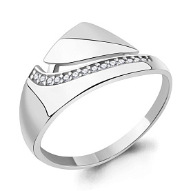 Кольцо Аквамарин - Серебро 925, Фианит (арт. 64857А.5)