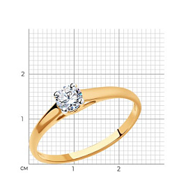 Кольцо SOKOLOV - Серебро 925, Фианит (арт. 93011084)