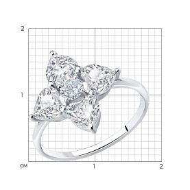 Кольцо SOKOLOV - Серебро 925, Фианит (арт. 94014299)