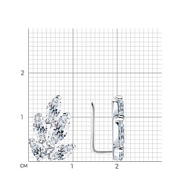 Серьги SOKOLOV - Серебро 925, Фианит (арт. 94026216)