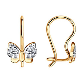 Серьги SOKOLOV - Золото 585, Фианит (арт. 026865)