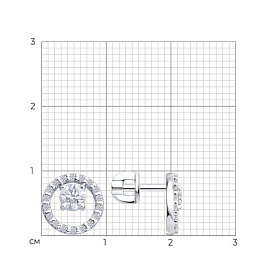 Серьги SOKOLOV - Серебро 925, Фианит (арт. 94026997)