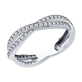 Кольцо SOKOLOV - Серебро 925, Фианит (арт. 94013754)