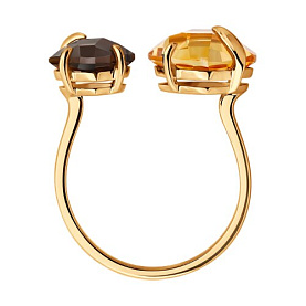 Кольцо SOKOLOV - Золото 585, Раухтопаз, Цитрин (арт. 717298)