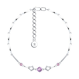 Браслет SOKOLOV - Серебро 925, Аметист, Фианит (арт. 92050099)