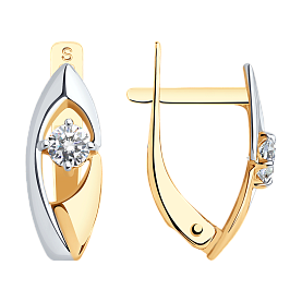 Серьги SOKOLOV - Золото 375, Фианит (арт. 027309-4)