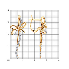Серьги SOKOLOV - Золото 585, Фианит (арт. 0200927)