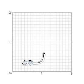 Пирсинг SOKOLOV - Серебро 925, Фианит (арт. 94060027)