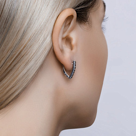 Серьги SOKOLOV - Серебро 925, Фианит (арт. 94021381)