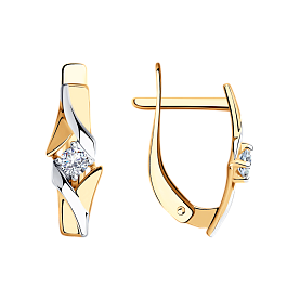 Серьги SOKOLOV - Золото 585, Фианит (арт. 027311)