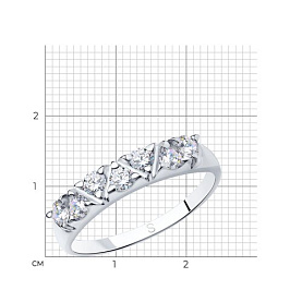 Кольцо SOKOLOV - Серебро 925, Фианит (арт. 94012356)