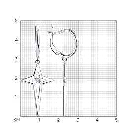 Серьги SOKOLOV - Серебро 925, Фианит (арт. 94024810)