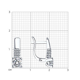 Серьги SOKOLOV - Серебро 925, Фианит (арт. 94025661)
