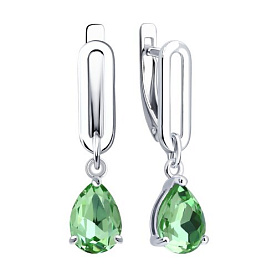 Серьги Diamant - Серебро 925, Кристалл (арт. 94-121-00244-2)