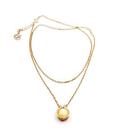 Колье Максипром - Серебро 925, Янтарь (арт. 260 0821 205)