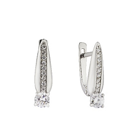 Серьги Мастер Клио - Серебро 925, Фианит (арт. 22С0069Д)