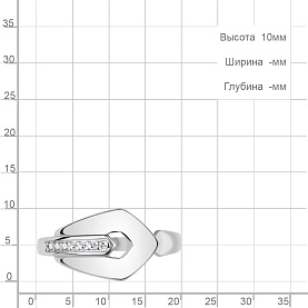 Кольцо Аквамарин - Серебро 925, Фианит (арт. 600886А.5)