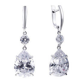 Серьги Мастер Клио - Серебро 925, Фианит (арт. 22С0438Д)